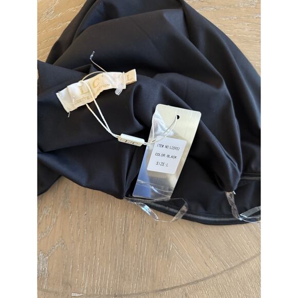 LC Lizette Collection Black Bodysuit Sleeveless Large - Picture 3 of 3